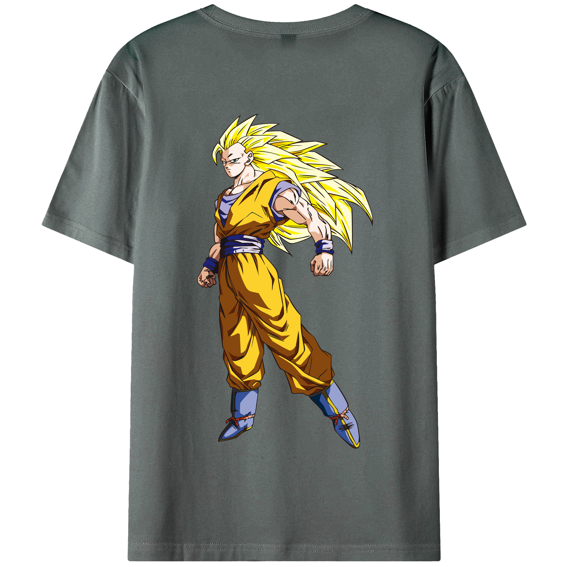 （画像用） ドラゴンボール 孫悟空（そん ごくう）Son Goku カカロット DRAGON BALL Kakarotto 綿100％半袖Tシャツ（背面プリント）